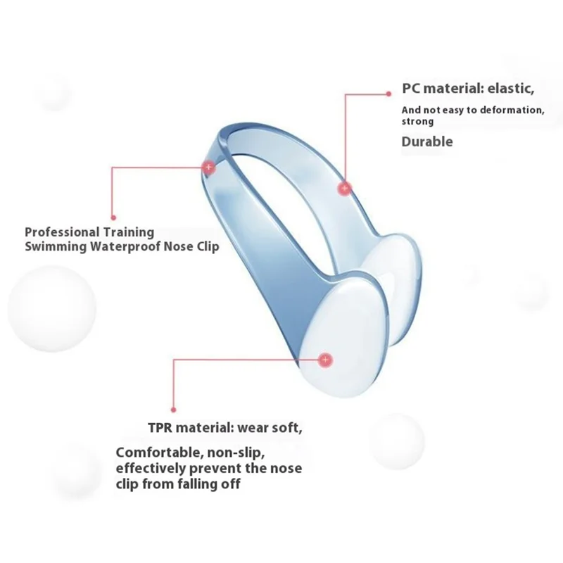 For Adult Children 3D Particle Design Professional Anti Choke Swimming Pool Training Nose Clip with Storage Box - Black