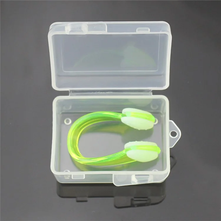 Pinza de Natación Profesional Antiasfixia con Diseño de Partículas 3D para Niños y Adultos - Verde, con Caja de Almacenamiento