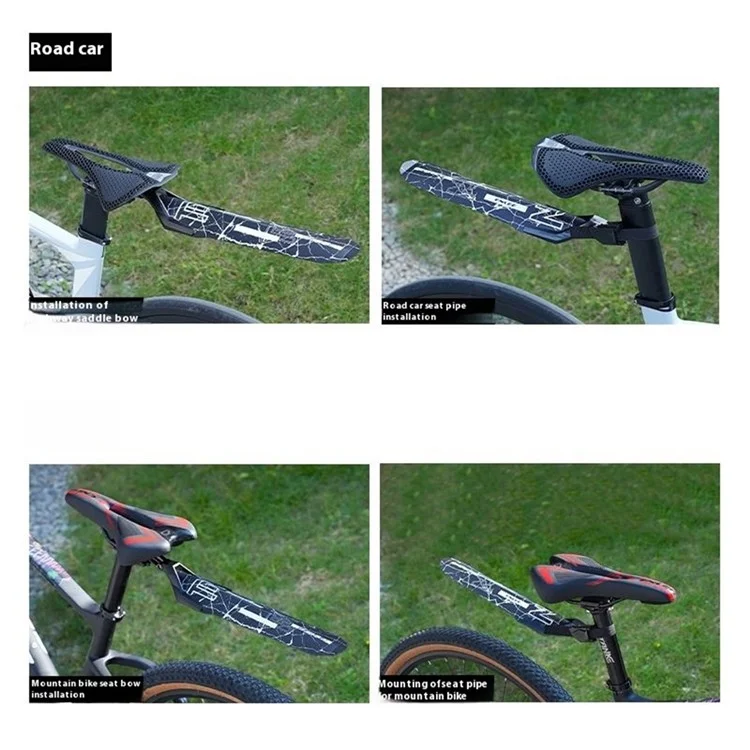 ENLEE E22141 Parafango per Bicicletta con Angolo Regolabile, Protezione Antispruzzi Posteriore per Bici da Strada e Mountain Bike - Montaggio su Sella / Stile A