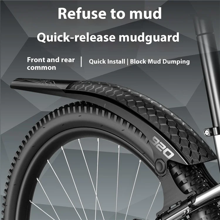 ENLEE E22137 For Mountain Bike Mudguard Textured Surface Quick Release Bicycle Fender
