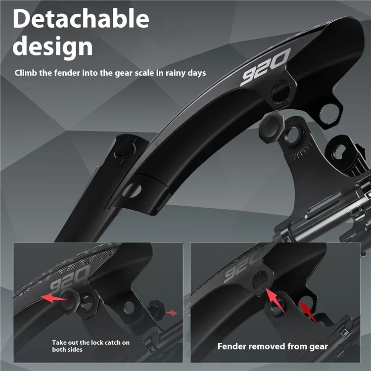 ENLEE E22137 For Mountain Bike Mudguard Textured Surface Quick Release Bicycle Fender