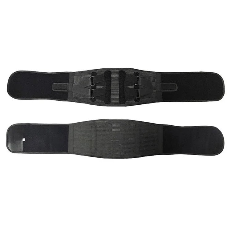 YF-YD028 Bande de Soutien Lombaire Fitness Musculation Randonnée Respirante Fine Été Ceinture de Maintien Lombaire - Noir / S