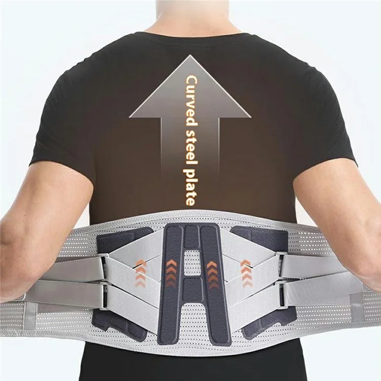 YF-YD048 Volleyball Weightlifting Squat Waist Support Band Steel Plate Sports Lumbar Brace - Size S