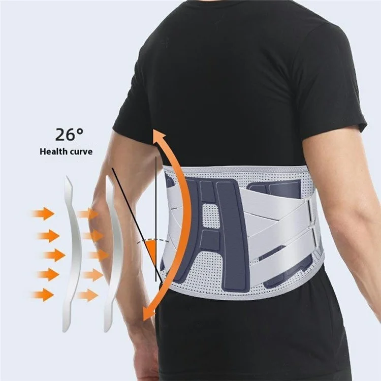 YF-YD048 Volleyball Weightlifting Squat Waist Support Band Steel Plate Sports Lumbar Brace - Size S