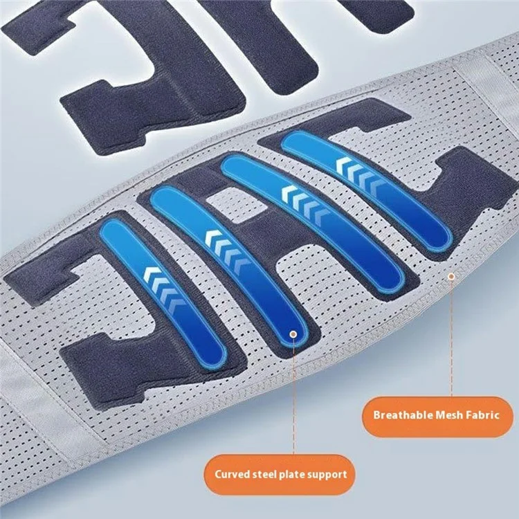 YF-YD048 Volleyball Weightlifting Squat Waist Support Band Steel Plate Sports Lumbar Brace - Size S