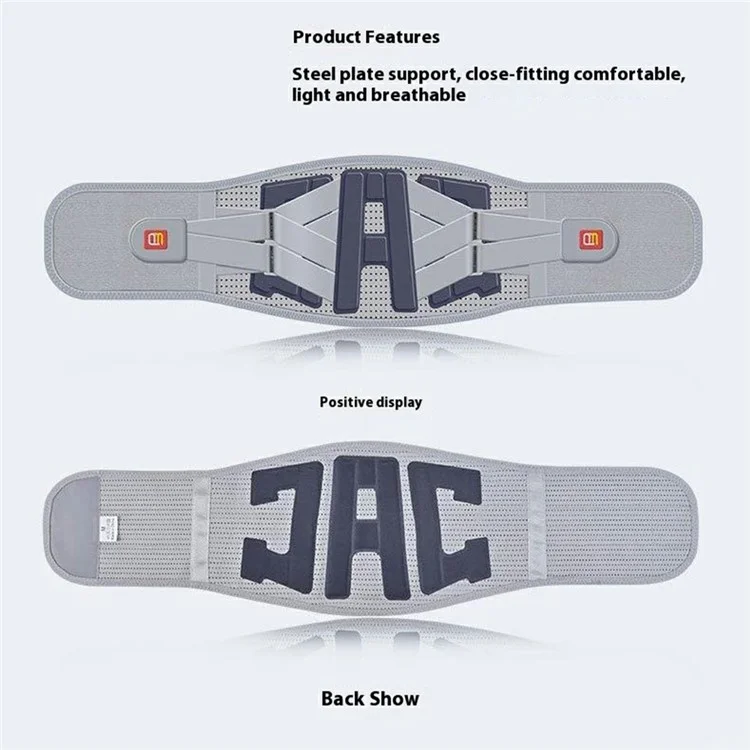 YF-YD048 Volleyball Weightlifting Squat Waist Support Band Steel Plate Sports Lumbar Brace - Size S