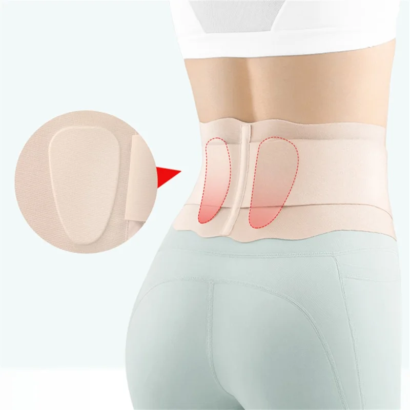 Bionic Waist Belt Built In Steel Plate Ultra Thin Breathable Summer Lumbar Support for Sports Fitness - Black / S