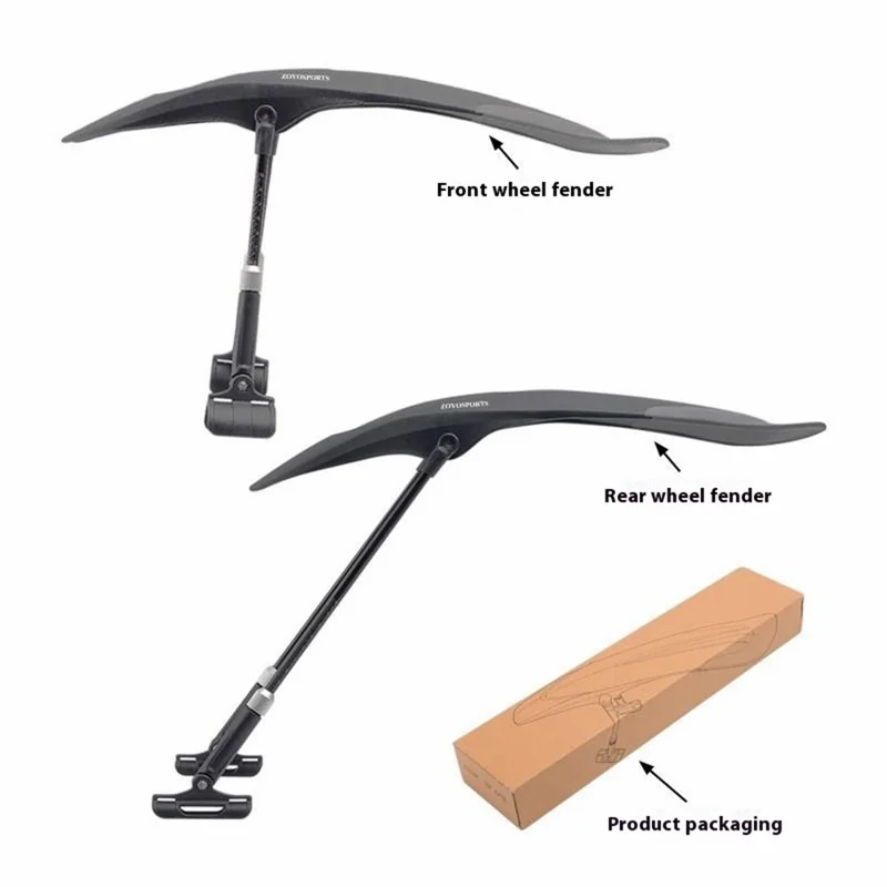 ZOYOSPORTS ZY-899 Mountain Bike Fender Quick Release 26 27.5 29 Inch Universal PP+PET Mudguard - Rear Fender