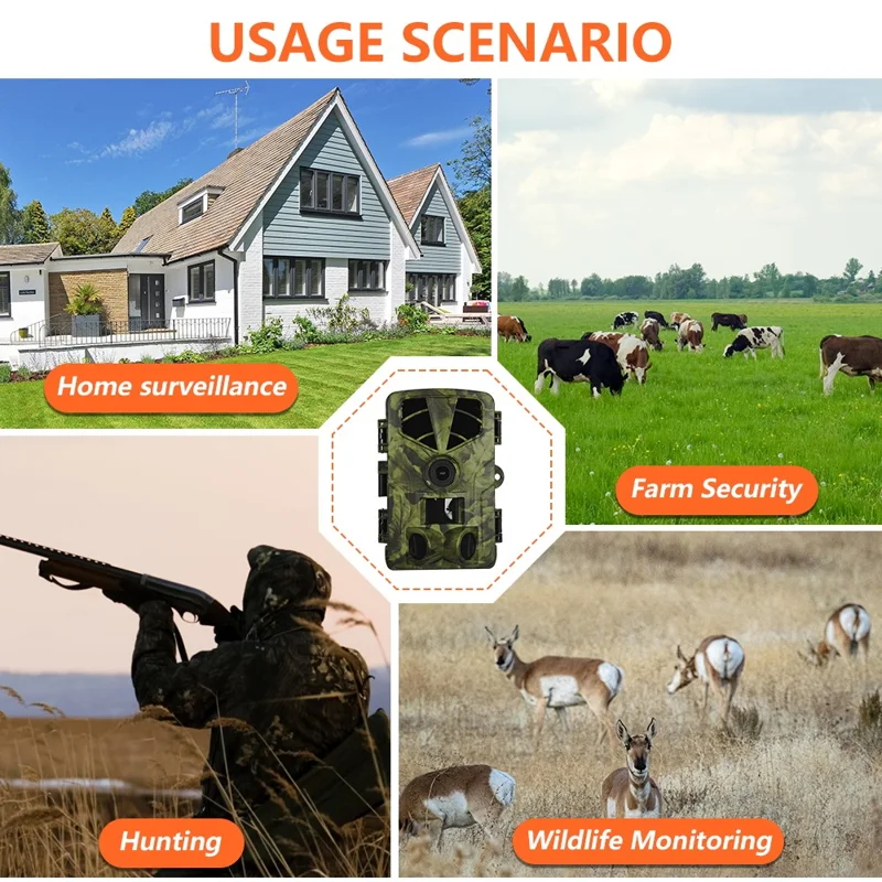 PR906W 5K Fotocamera di sorveglianza per la fauna selvatica con visione notturna, controllo WiFi tramite app