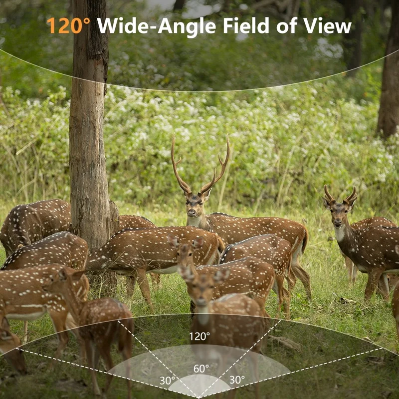 PR903W Caméra de chasse solaire extérieure 8K 60MP WiFi Vision nocturne infrarouge Caméra de sentier