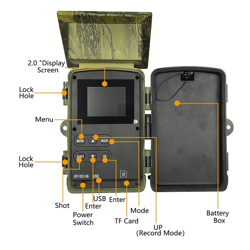 PR903W Caméra de chasse solaire extérieure 8K 60MP WiFi Vision nocturne infrarouge Caméra de sentier