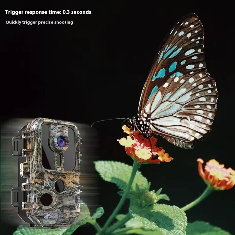 DL022 Fotocamera da Caccia con Schermo IPS da 2,0 Pollici Impermeabile, Visione Notturna a Infrarossi PIR e HD per Riprese all'Aperto