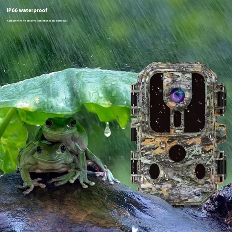 DL022 Fotocamera da Caccia con Schermo IPS da 2,0 Pollici Impermeabile, Visione Notturna a Infrarossi PIR e HD per Riprese all'Aperto