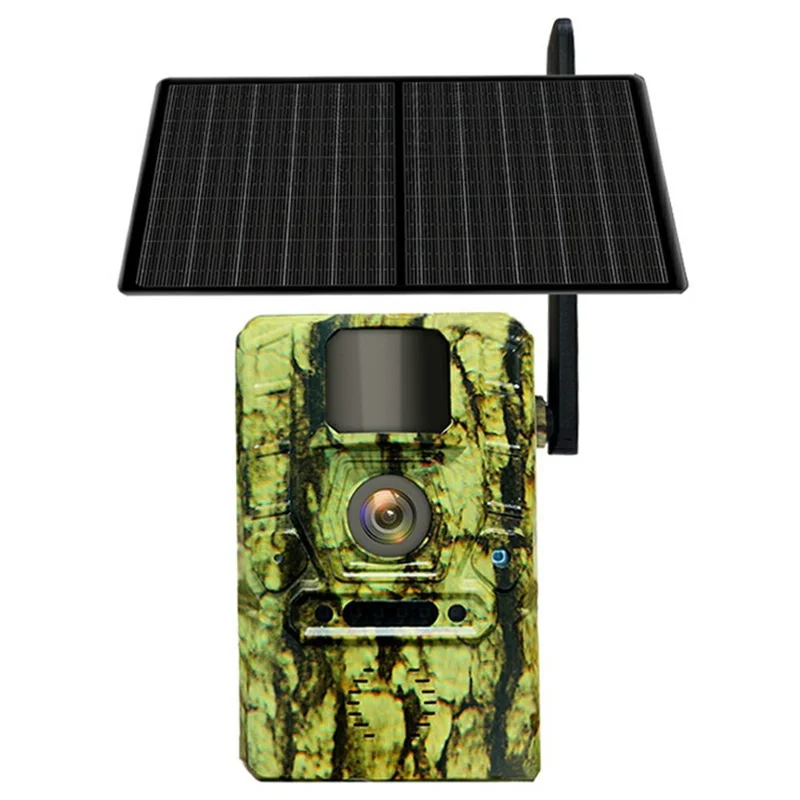 Caméra de sécurité GPS solaire H50 4G pour extérieur - Vision nocturne, détection de mouvement, surveillance animale - Version EU