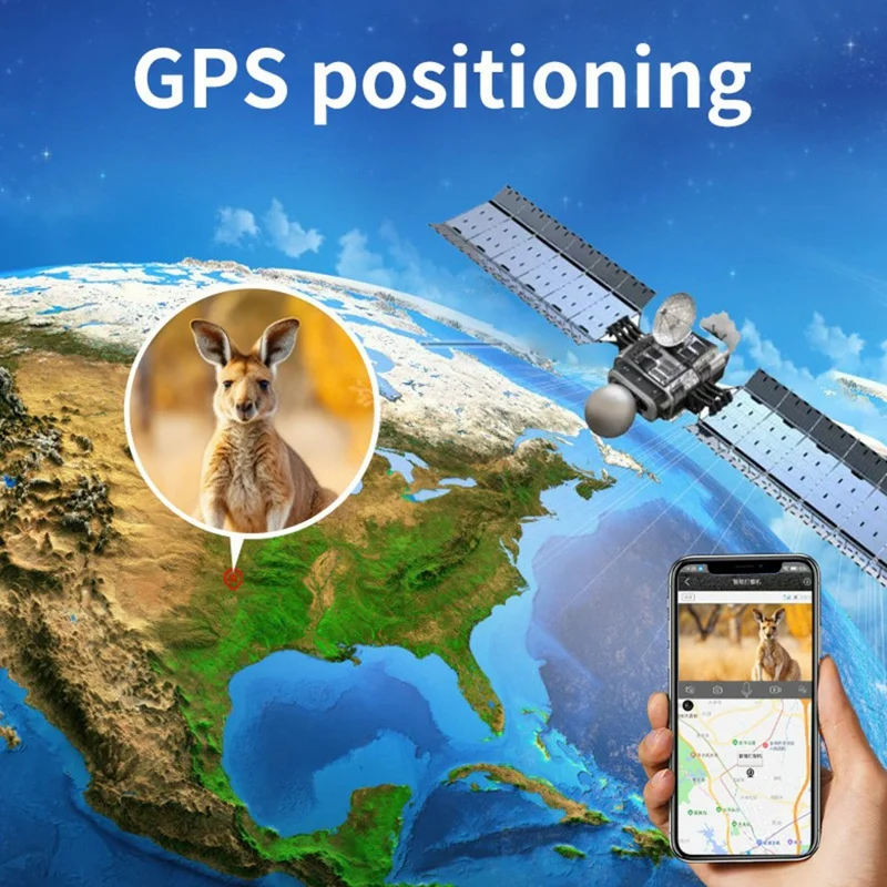Caméra de sécurité GPS solaire H50 4G pour extérieur - Vision nocturne, détection de mouvement, surveillance animale - Version EU