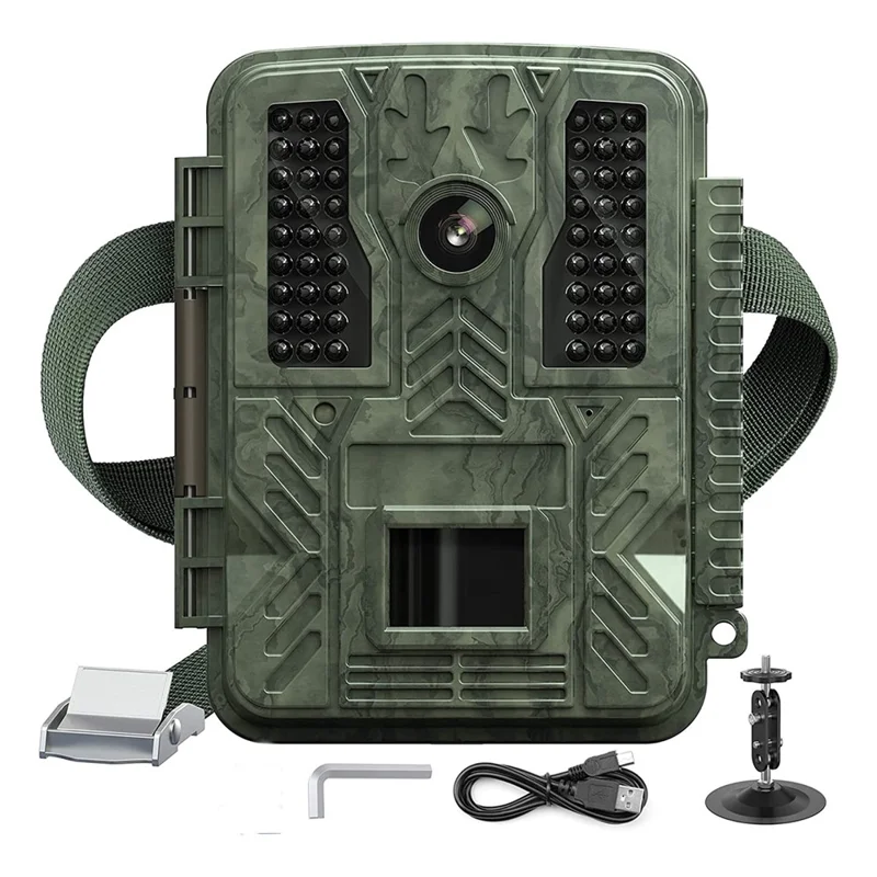 BST880 Caméra de Chasse 4K Haute Définition avec Détection de Mouvement, Vision Nocturne Infrarouge et Surveillance de la Faune (Sans Batterie)