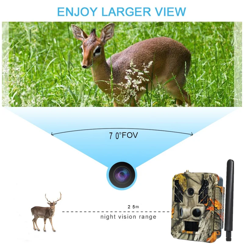 Fotocamera per tracciamento BST883C 4G con visione notturna a infrarossi per monitoraggio animali durante la caccia