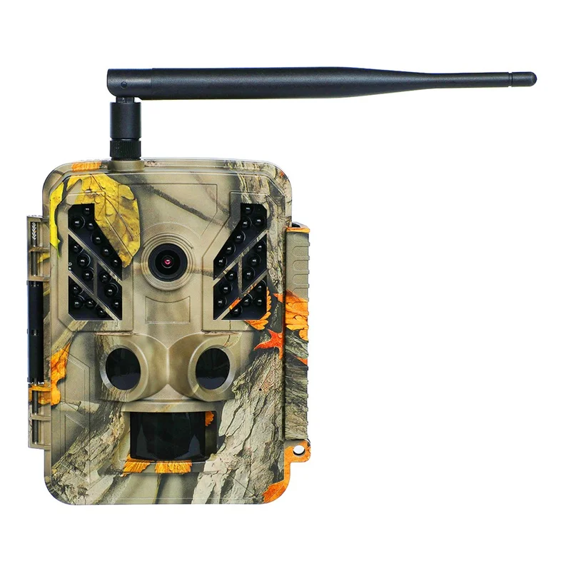 Caméra de surveillance de la faune Caméra de vision nocturne extérieure 4K WIFI Infrarouge Caméra de pistage des animaux de chasse - Couleur des feuilles
