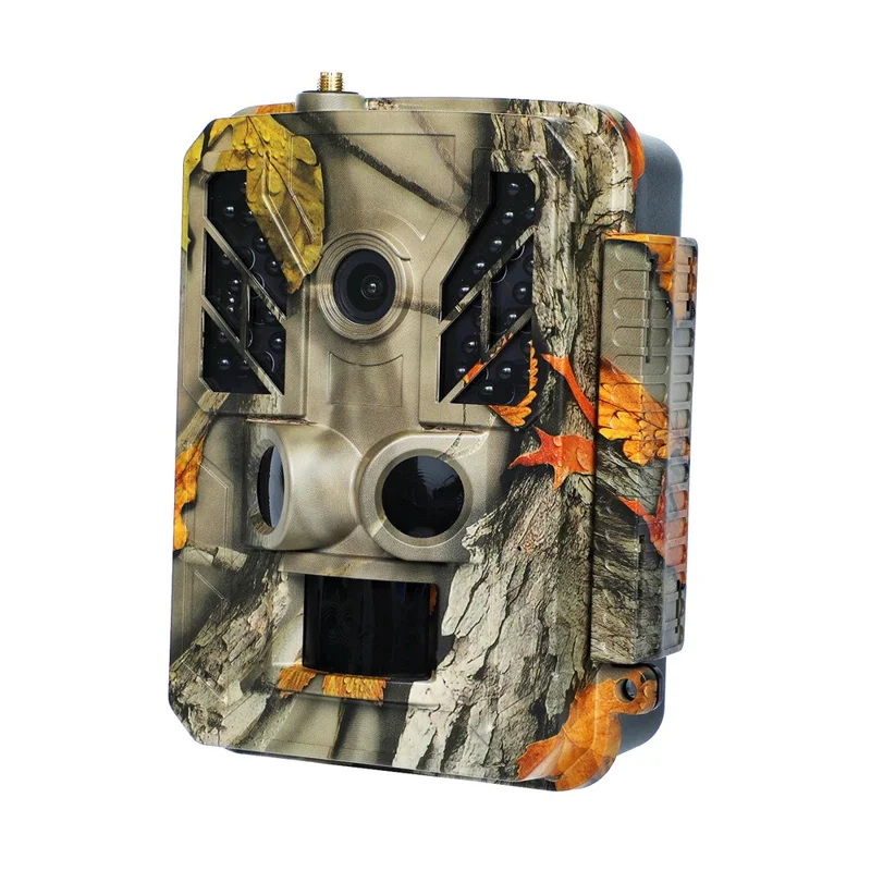 Caméra de surveillance de la faune Caméra de vision nocturne extérieure 4K WIFI Infrarouge Caméra de pistage des animaux de chasse - Couleur des feuilles