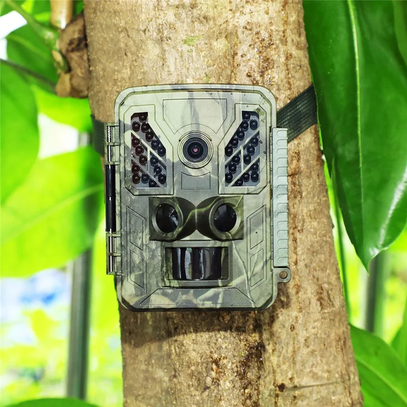 Caméra de surveillance de la faune Caméra de vision nocturne extérieure 4K WIFI Infrarouge Caméra de pistage des animaux de chasse - Couleur des feuilles