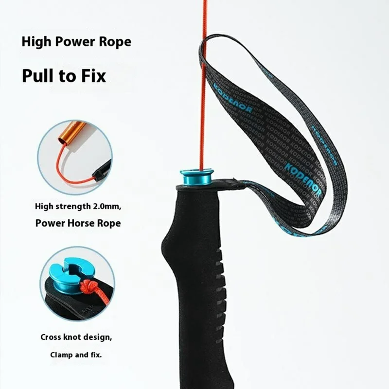 KODENOR 1Pc 120cm Quick Lock Trekking Pole for Outdoor Hiking Aluminum Alloy Foldable Walking Stick - Tarnish