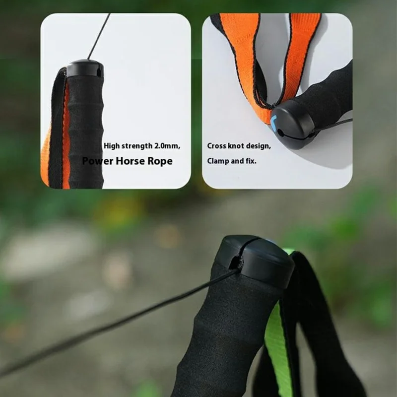KODENOR 1Pc 110cm Outdoor Professional Trekking Pole Carbon Fiber Foldable Hiking Stick for Mountaineering - Orange
