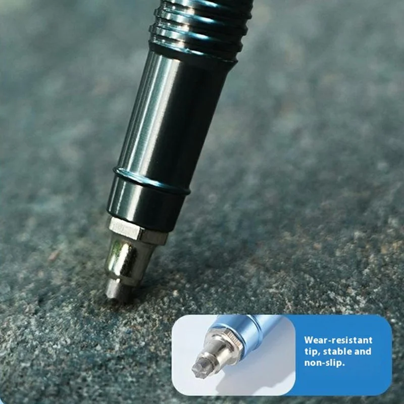 KODENOR 1Pc 120cm Foldable 4-Section Trekking Pole Lightweight Aluminum Alloy Hiking Stick for Mountain Climbing - Blue