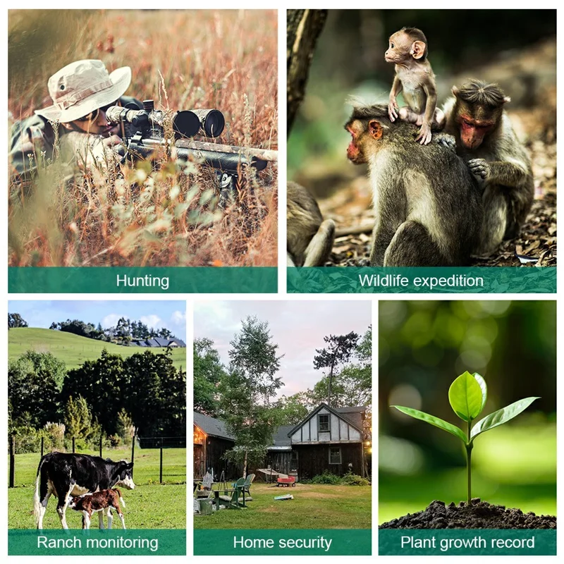 DL001 Jachtcamera IP66 Waterdichte Infrarood Nachtkijker voor Observatie in Boomgaarden en op Boerderijen