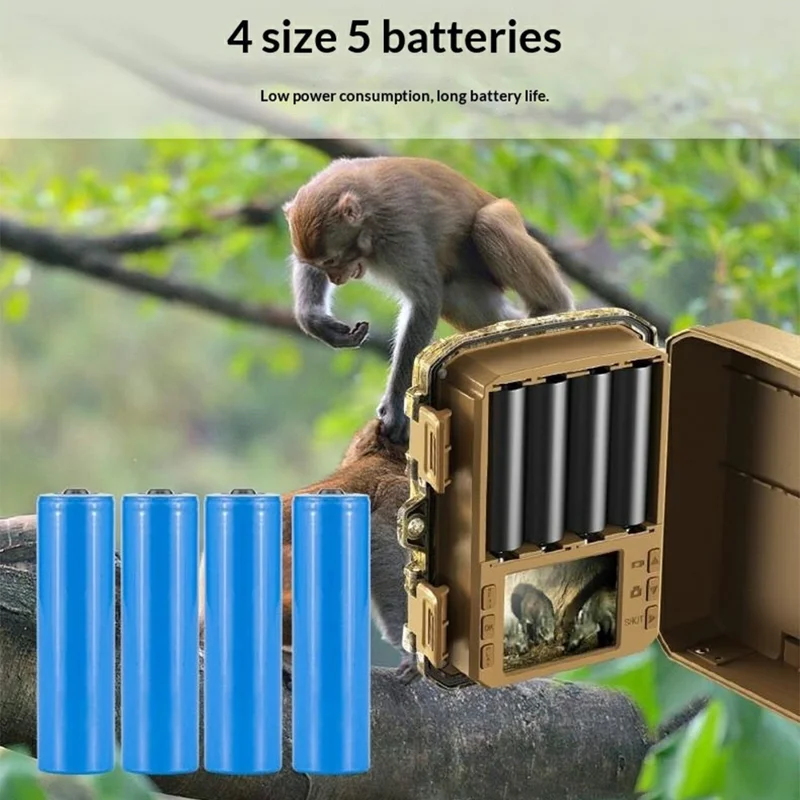 DL003 Охотничья камера HD, инфракрасная камера для записи дикой природы, водонепроницаемая камера ночного виденья с датчиком движения PIR