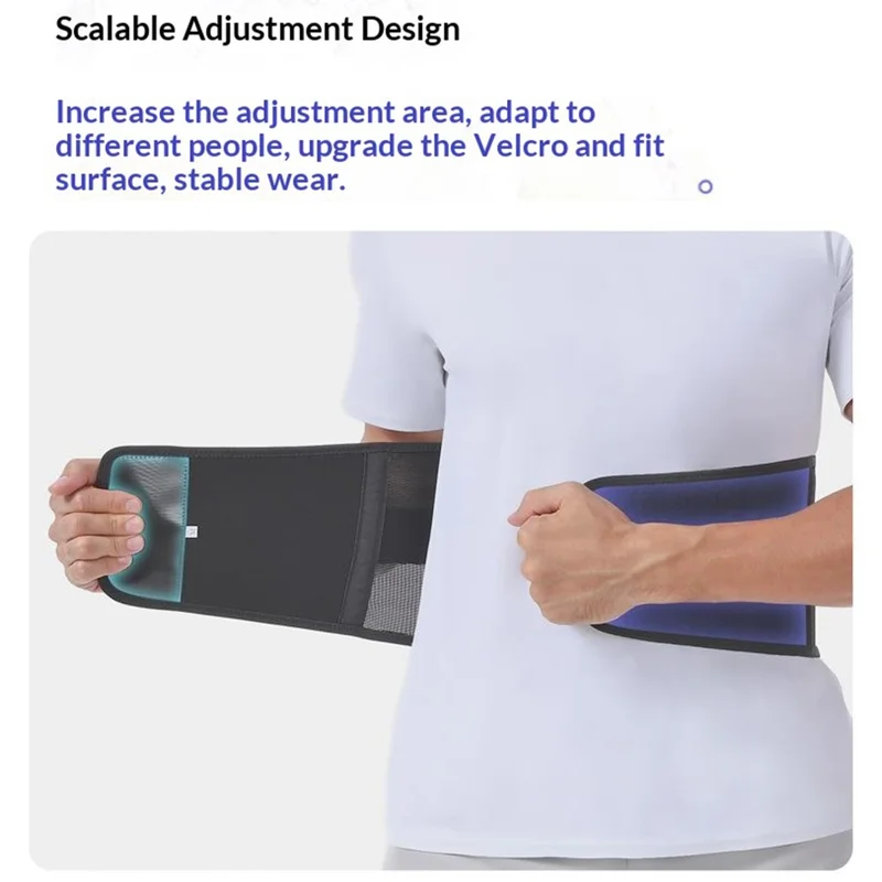 Cinturón Lumbar de Soporte AOLIKES 7898, Cinturón de Compresión Transpirable para Fitness, Soporte Lumbar en Forma de Alas - Talla M (Circunferencia de Cintura 65-75 cm) / Negro