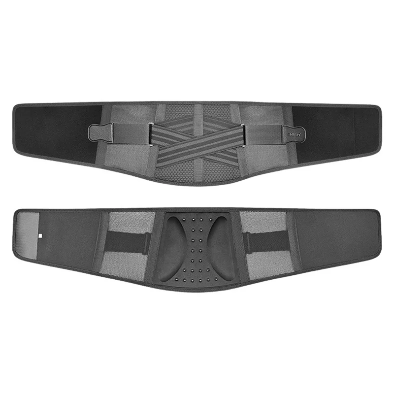 Cinturón Lumbar de Soporte AOLIKES 7898, Cinturón de Compresión Transpirable para Fitness, Soporte Lumbar en Forma de Alas - Talla M (Circunferencia de Cintura 65-75 cm) / Negro