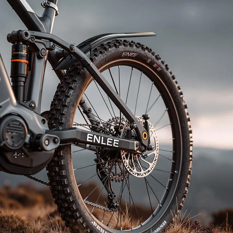 ENLEE Per Mountain Bike Da Discesa Parafango Esteso Largo Leggero Per Bicicletta Con Ampia Copertura - Nero