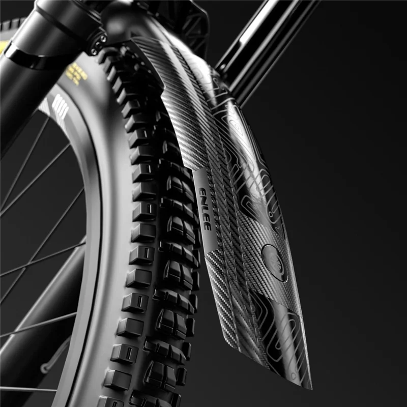 ENLEE Per Mountain Bike Da Discesa Parafango Esteso Largo Leggero Per Bicicletta Con Ampia Copertura - Nero
