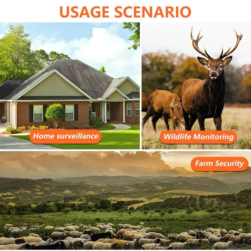 PR902LTE 4G 8K 60MP Trail Camera IP66 Waterproof Night Vision PIR Motion Detection Hunting Camera for Wildlife Scouting - Camouflage