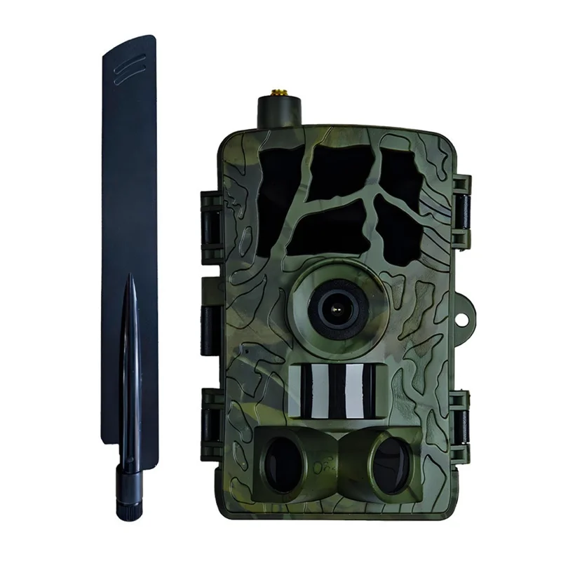 PR804LTE 4G Trail Camera 30MP 1080P Night Vision IP66 Waterproof Hunting Camera for Wildlife Scouting - Camouflage