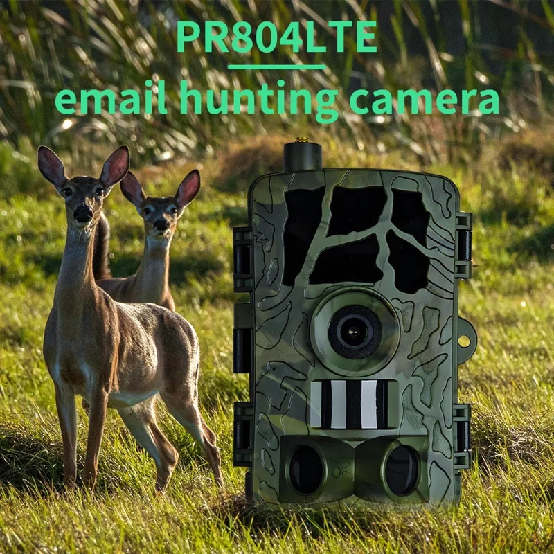 PR804LTE 4G Trail Camera 30MP 1080P Night Vision IP66 Waterproof Hunting Camera for Wildlife Scouting - Camouflage