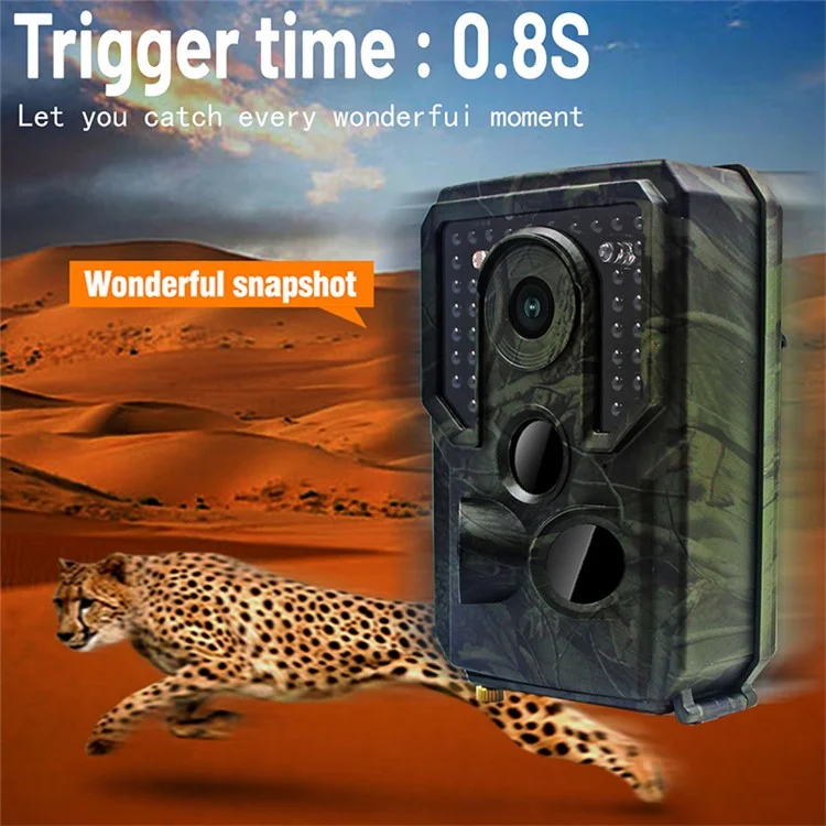 HUNTERCAM PR400 PRO 1080P HD Câmera de Trilha Selvagem 0.8S Gatilho 16MP Câmera de Caça por Infravermelho Indução