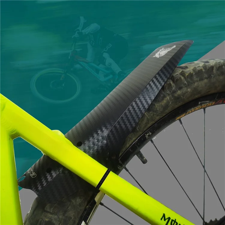 ENLEE Bike Fender MTB Mud Guard Front and Rear Mud Guard Portable Fashionable Pattern Design Bike Fender Mudflap - Lightning