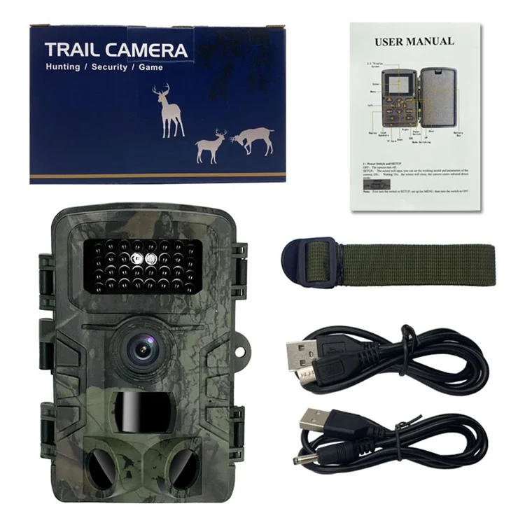 PR700 1080p Caméra de la Caméra de Sentier 16MP Caméra de Chasse au Capteur Infrarouge Avec un Grand Angle de 120 °