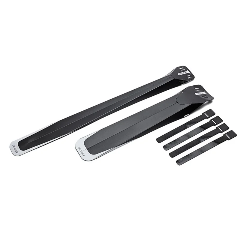 ENLEE E-641316 1 Set Fixed Gear Bicycle Extended Fender Quick-release Bike Front Rear Mudguards - Black