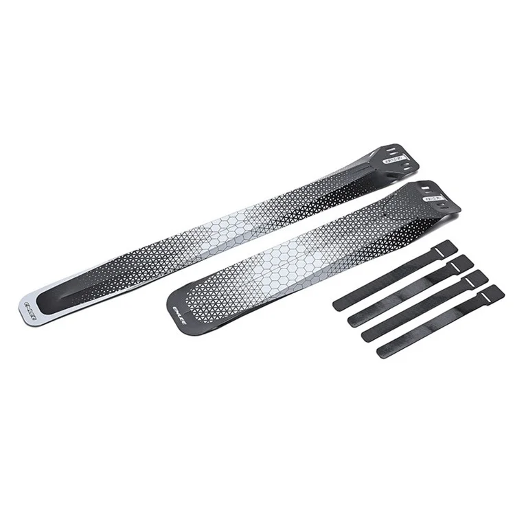 ENLEE E-641316 1 Set Fixed Gear Bicycle Extended Fender Quick-release Bike Front Rear Mudguards - Rhombic Lattice