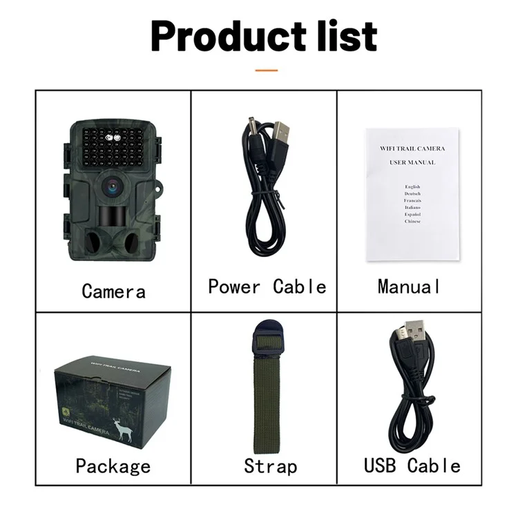PR4000 Outdoor Mini Bluetooth-compatible WiFi Hunting Camera 1080P Waterproof Adventure 32MP Camera with Built-in 3 Sensors