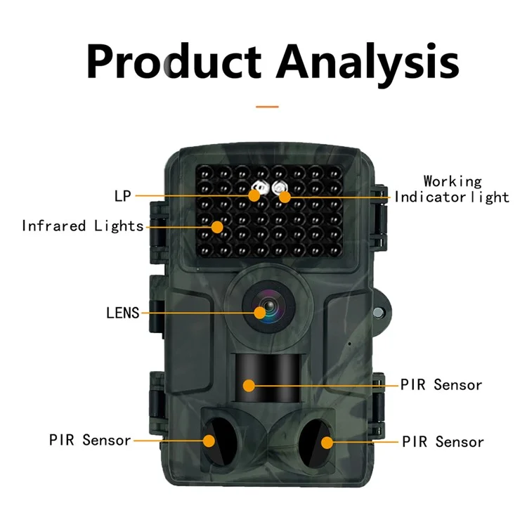PR4000 Outdoor Mini Bluetooth-compatible WiFi Hunting Camera 1080P Waterproof Adventure 32MP Camera with Built-in 3 Sensors