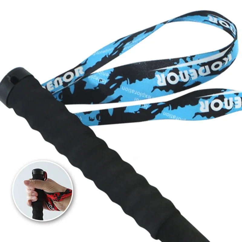 KODENOR 52-110CM Bastão Telescópico para Caminhada Fibra de Carbono de Alta Resistência 3 Seções Bastão de Trekking para Crianças - Azul