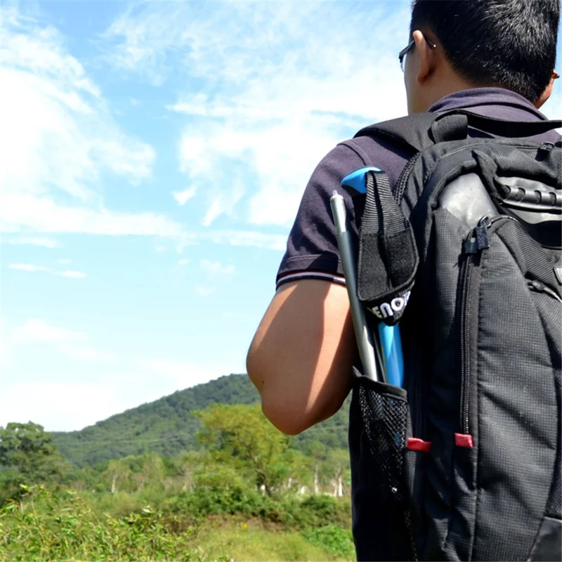 KODENOR 2Pcs Outdoor Trekking Pole Camping 5-Section Aluminum Alloy Walking Stick for 170-190CM Height - Green