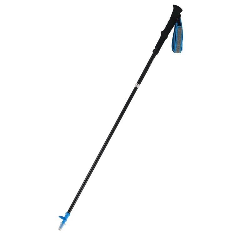 CLS 110-125cm Adjustable Folding Trekking Poles Aluminum Alloy 4-Section Telescopic Ultralight Walking Stick - Blue