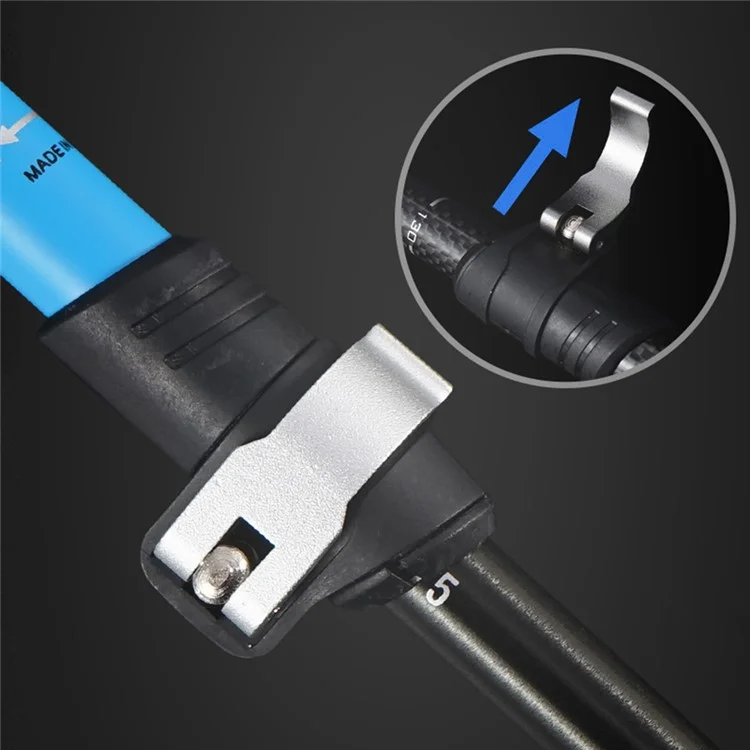 CLS Outer Lock Hiking Poles Aluminum Alloy Outdoor Hiking Stick 3 Section 64-135cm Adjustable Trekking Poles - Blue