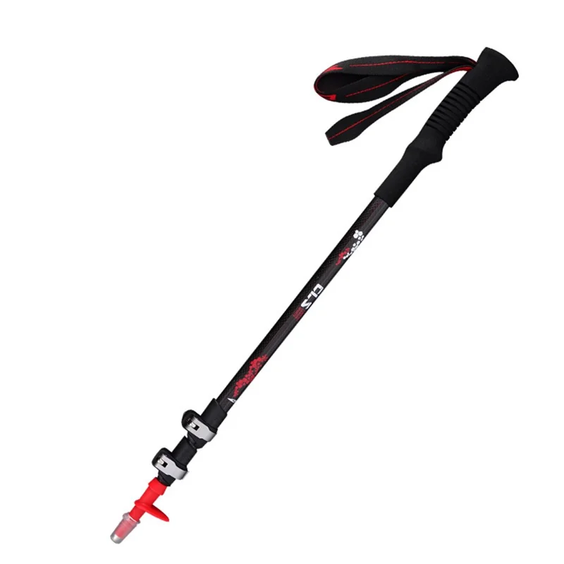 CLS Outer Lock Carbon Fiber Trekking Pole Ultra Light 3-Sections Telescopic Walking Pole - White