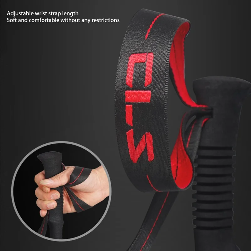 CLS Outer Lock Carbon Fiber Trekking Pole Ultra Light 3-Sections Telescopic Walking Pole - White