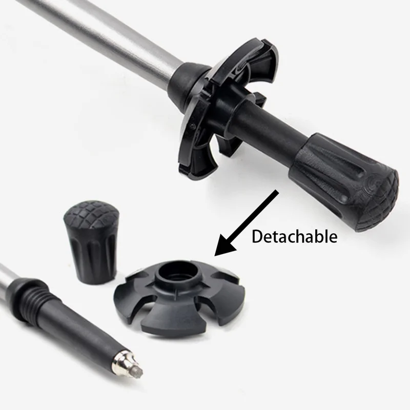 CAMPLEADER 7075 Aluminum Alloy Trekking Pole 5-Sections Ultra-Short Telescopic Hiking Climbing Stick - Blue